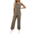 thumbnail image 3 of Trajes de dos piezas WIHOLL 2025 Fashion para mujer Coffee S, 3 of 5