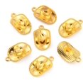 thumbnail image 2 of 50 colgantes de aleación con forma de sombrero de vaquero del Oeste, dorados, 22,5 x 13 x 6 mm, orificio de 1,6 mm., 2 of 2