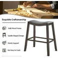 29 Inch Stools Counter Barstool with Pu Leather Backless Saddle Stools