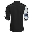 thumbnail image 3 of Cloudstyle Men's Casual Printed Turn Down Collar Long Sleeve Shirt - Lightweight, Anti-Pilling & Wrinkle-Resistant, 3 of 8