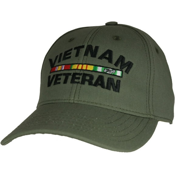 Made in the USA - Vietnam Veteran OD Green Ball Cap