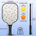 thumbnail image 3 of Pickleball Paddles Set,Pioneer Flower Floral Print Pattern Fiberglass Surface Pickleball Racket Set with 2 Indoor Outdoor Pickleball Balls and Pickleball Bag,Pickle-ball Equipment, 3 of 6