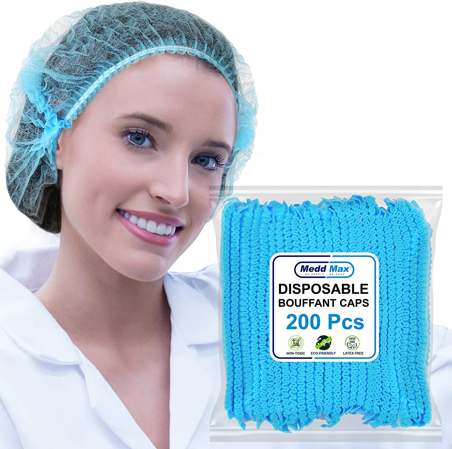 1000 Disposable Mop Mob Bouffant Caps 21inch Clipped Hair Head Cover Net for Salon or Spray Tan White 1000 Disposable Mop Mob Bouffant Caps 21inch Clipped Hair Head Cover Net for Salon or Spray Tan White