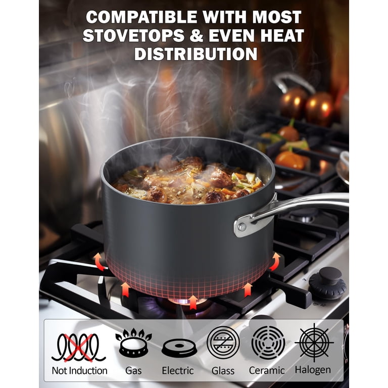 Cooks Standard 3-Quart Hard Anodized Nonstick Saucepan With Lid photo 4
