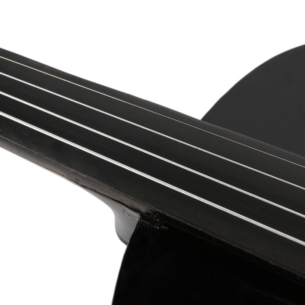 1/4 Acoustic Violin Kit Wood Violin with Case Bow Rosin for Kids Beginner, Black