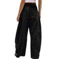 thumbnail image 5 of WEHUSE Womens Sweatpants Fall Baggy Wide Leg Sweatpant Straight Leg Sweat Pants, 5 of 7