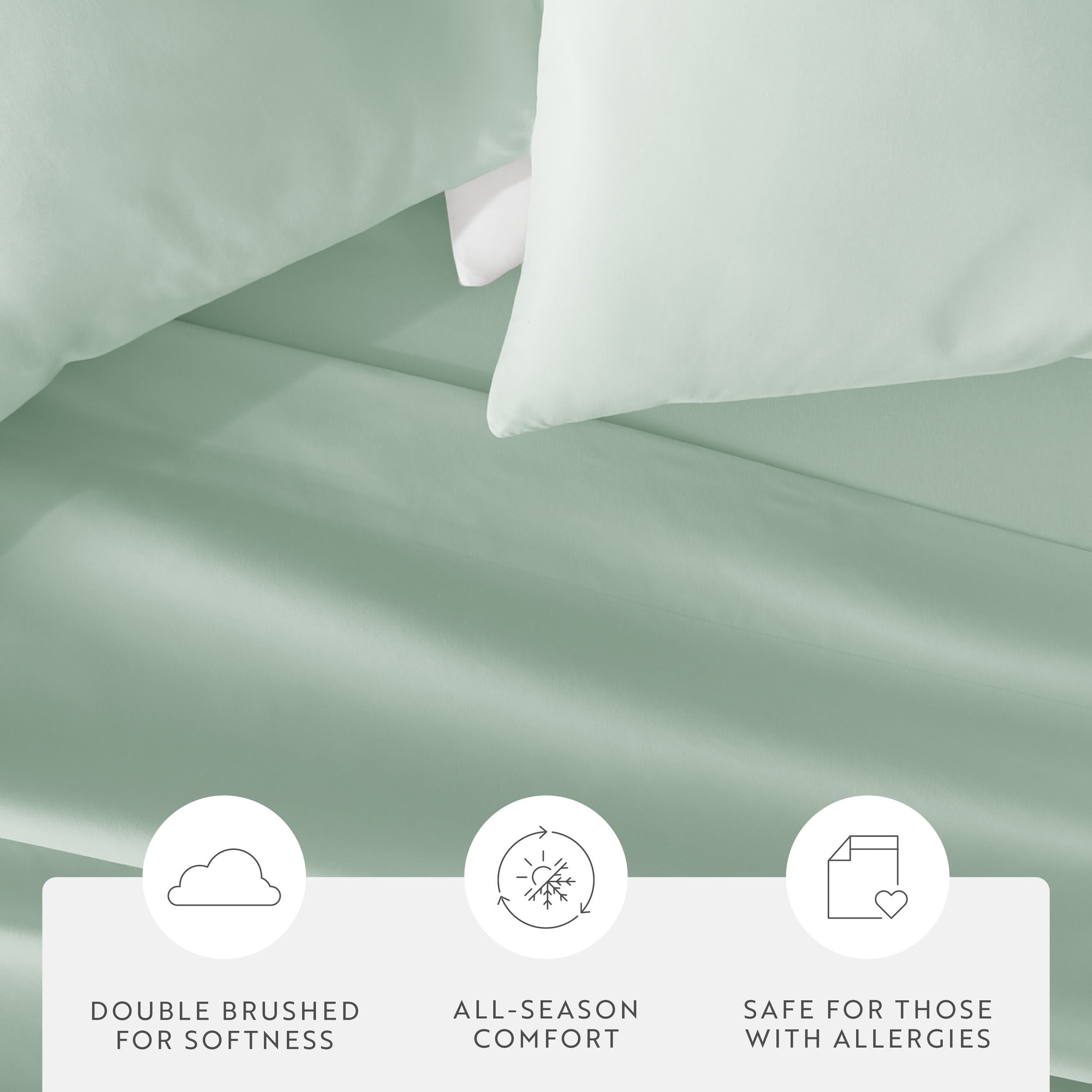 Noble Linens 2 Piece Pillow Case Set, Aqua, Standard/Queen