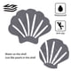 thumbnail image 4 of Pegatinas Antideslizantes Para Baño Pegatinas para bañera Adhesivo de seguridad con forma de concha antideslizante (gris), 4 of 5