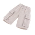 thumbnail image 3 of Figura de hombre a escala 1/12, pantalones cargo cortos, ropa informal hecha a mano para muñecas de 6 pulgadas gris blanco, 3 of 9