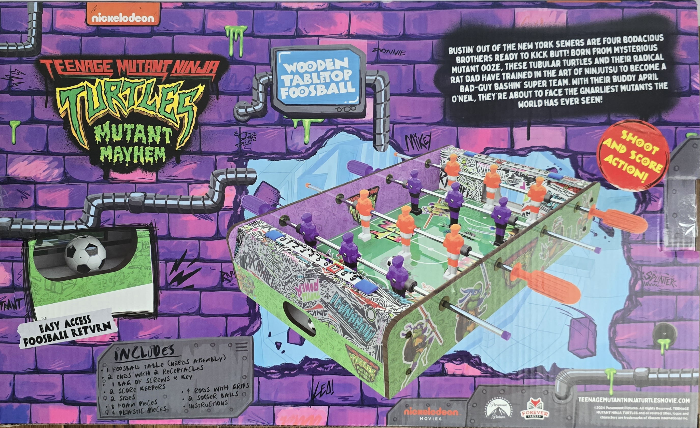 Teenage Mutant Ninja Turtles Mutant Mayhem Foosball Tabletop Edition