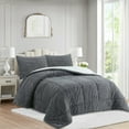 thumbnail image 2 of 3 PCS Wave Jacquard Sherpa Comforter Set, Ultra Soft Warm Plush Comforter Set for Bedroom, 2 of 6
