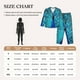 thumbnail image 4 of Balery Beautiful Blue Peacock Conjunto de Pijama con Estampado para Mujer, Conjunto de Dos Piezas con Manga Larga, Ropa de Dormir Suave con Bolsillos, Pijamas Cómodos-Large, 4 of 7