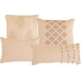 thumbnail image 3 of ESCA 7-Piece Severa Peach Pink Embroidery Comforter Bedding Set - OEKO-TEX Standard 100, Breathable, All Season, Extra Soft, Lightweight - Queen Size, 3 of 4