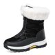 thumbnail image 1 of Botas de nieve de invierno para exteriores, zapatos de algodón grueso y cálido con forro polar para mujer, zapatos de esquí para viajes en el campo de la nieve antideslizantes e impermeables para, 1 of 6