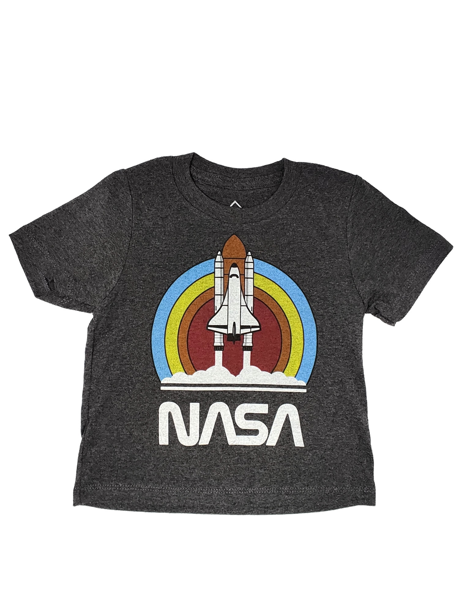 Toddler Boys NASA Spaceship TShirt Rainbow Space Shuttle Rocket