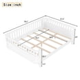 thumbnail image 5 of Bellemave Full Size Bed Frame, Full Montessori Bed with Safety Guardrails and Detachable Fence, Wood Full Daybed Frame, Low Profile & Rounded Corners Design, White, 5 of 8