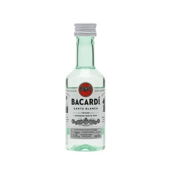 Pack de 2 Ron Bacardi Carta Blanca MIni 50 ml Bacardi Carta Blanca MIni