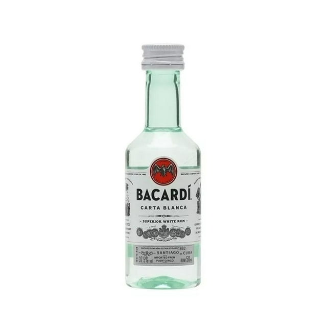 Pack de 12 Ron Bacardí Carta Blanca Mini 50 ml