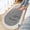 💖 Gray_Hot#5981, variant on Blaxill Long Plush Oval Bedroom Runner Rug | Velvet Fleece Soft Thick Foam Mat | Non-Slip Latex Back | Water Absorbent | Machine Washable | 40x80 cm | Gray Khaki Green Pink Blue