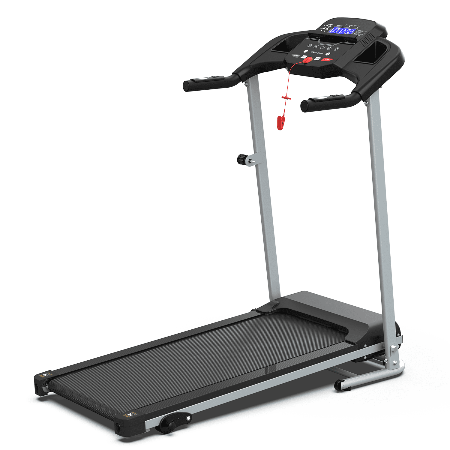 Aukfa Folding Treadmill for Home, Electric Running Walking Treadmill with Incline, 265 lbs Capacity, 7.5 MPH, Black