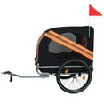 thumbnail image 5 of Large Folding Bike Trailer for Dogs, 120LB Capacity All-Terrain Pet Carrier with Steel Frame, Universal Bike Hitch, Black-Orange for Cycling, Jogging & Camping, 5 of 19