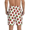 thumbnail image 2 of Yiaed Hand Drawn Strawberry for Men's Soft Sleep Pajama Short Lounging Pajama Shorts-Small, 2 of 8