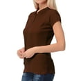 thumbnail image 2 of Basico Women Junior's Short Sleeve Slim Fit  Polo Shirt  100% Cotton, 2 of 4