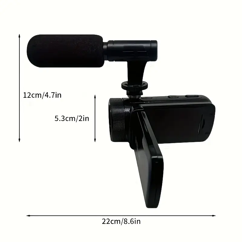 Chumajor Video Camera with External Mic, Full HD 1080P 16MP Camcorder, Vlogging Camera for YouTube with Infrared Night Vision, 16X Digital Zoom 2.4'' LCD Screen Digital Camera, Video Recorder