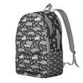 thumbnail image 3 of Abstract Pig Pattern Backpack – Cute Cartoon Farm Animal Design Daypack for Students and Outdoor Activities, 3 of 5