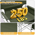 thumbnail image 3 of OSM 31" Foldable Tall Director Chair, Aluminum Frame with Side Table, Cup Holder & Storage Pockets, Portable for Makeup, Camping & Events, 250lbs Capacity, Green, 3 of 7