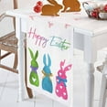thumbnail image 3 of Happy Easter Table Runner 13.8x108 Inches Long Floral Bunny Runner for Table Colorful Rabbit Table Runners Washable Dresser Scarf for Kitchen Coffee Dining Seasonal Spring Holiday Party Decor, 3 of 6