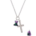 thumbnail image 2 of Delight Jewelry Resin Purple Panda Bear I Set You Apart Engraved Cross Zoey Necklace, 28", 2 of 4
