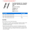 thumbnail image 2 of Front Shock Absorber Set - Compatible with 2002 - 2006 Chevy Avalanche 2500 2003 2004 2005, 2 of 2