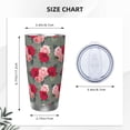 thumbnail image 4 of KLL Rose Flowers Print 40oz Stainless Steel Insulated Car Cup with Spillproof Lid - Keep Your Drink Hot or Cold on the Go-Without Straw, 4 of 8