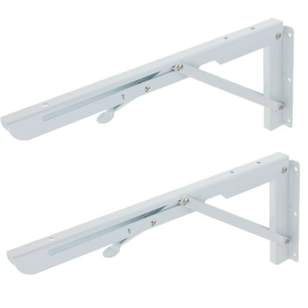 

Heavy Duty Corner Iron Shelf Bracket Attachment - White 14inch