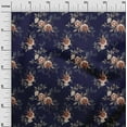 thumbnail image 3 of oneOone Cotton Poplin Twill Navy Blue Fabric Florals Sewing Fabric By The Yard Printed Diy Clothing Sewing Supplies 56 Inch Wide, 3 of 4