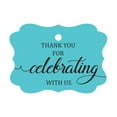 thumbnail image 1 of 100 Pcs Custom Paper Tags Thank You For Celebrating Wedding Favor Gift Hang Tags, 1 of 1