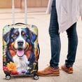 thumbnail image 4 of Welcome Spring Summer Bernese Mountain Dog Portrait Flower Blue Sky Travel Luggage Cover Berner Lover Gifts Suitcase Dust Protective Decor - 12001, 4 of 5