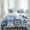 Blue, variant on Starfish Coastal Set of 4 Bedding Quilt Covers, Blue Shell Crab Nautical Summer Beach Ocean 4-Piece Bed Sheet Set with Extra Soft Bed Sheets Quilt Cover Pillowcase, Queen