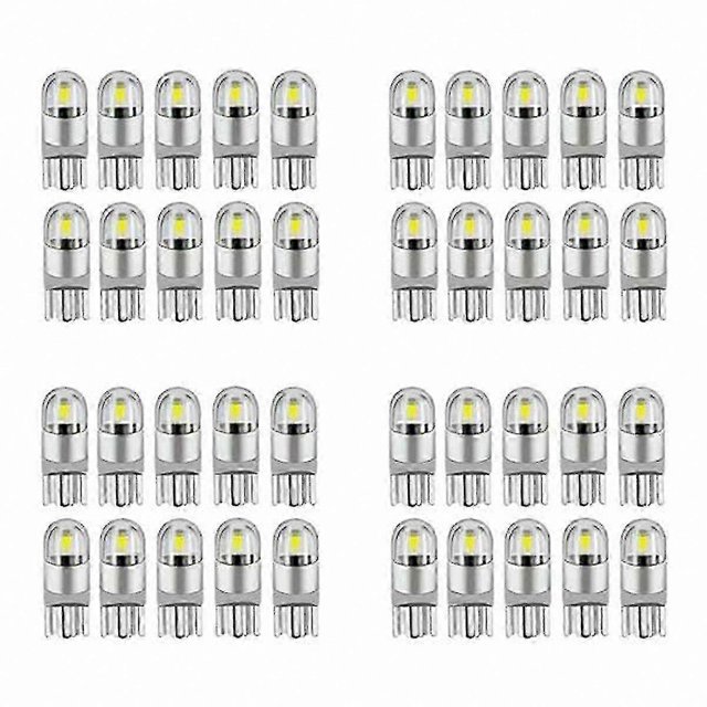 6000K 40-Pack T10 LED Bulbs for Dome, License Plate, and Side Marker Lights