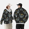 thumbnail image 7 of Uemuo Faces Of The Cat Pattern Women's Full Zip UPF 50+ Sun Protection Hoodie Jacket Long Sleeve Sun Shirt Hiking Outdoor Performance with Pockets-Large, 7 of 7
