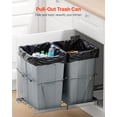 thumbnail image 2 of VEVOR Double 35QTx2 Pullout Waste Container Under Cabinet Kitchen Trash Can Soft Close, 2 of 9