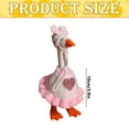 thumbnail image 3 of Desk Goose Outfits Mini Porch Goose Crochet Heart Dress, White and Red Handmade Outfit, Valentine's Day Home Decor Accessory (Pink), 3 of 6
