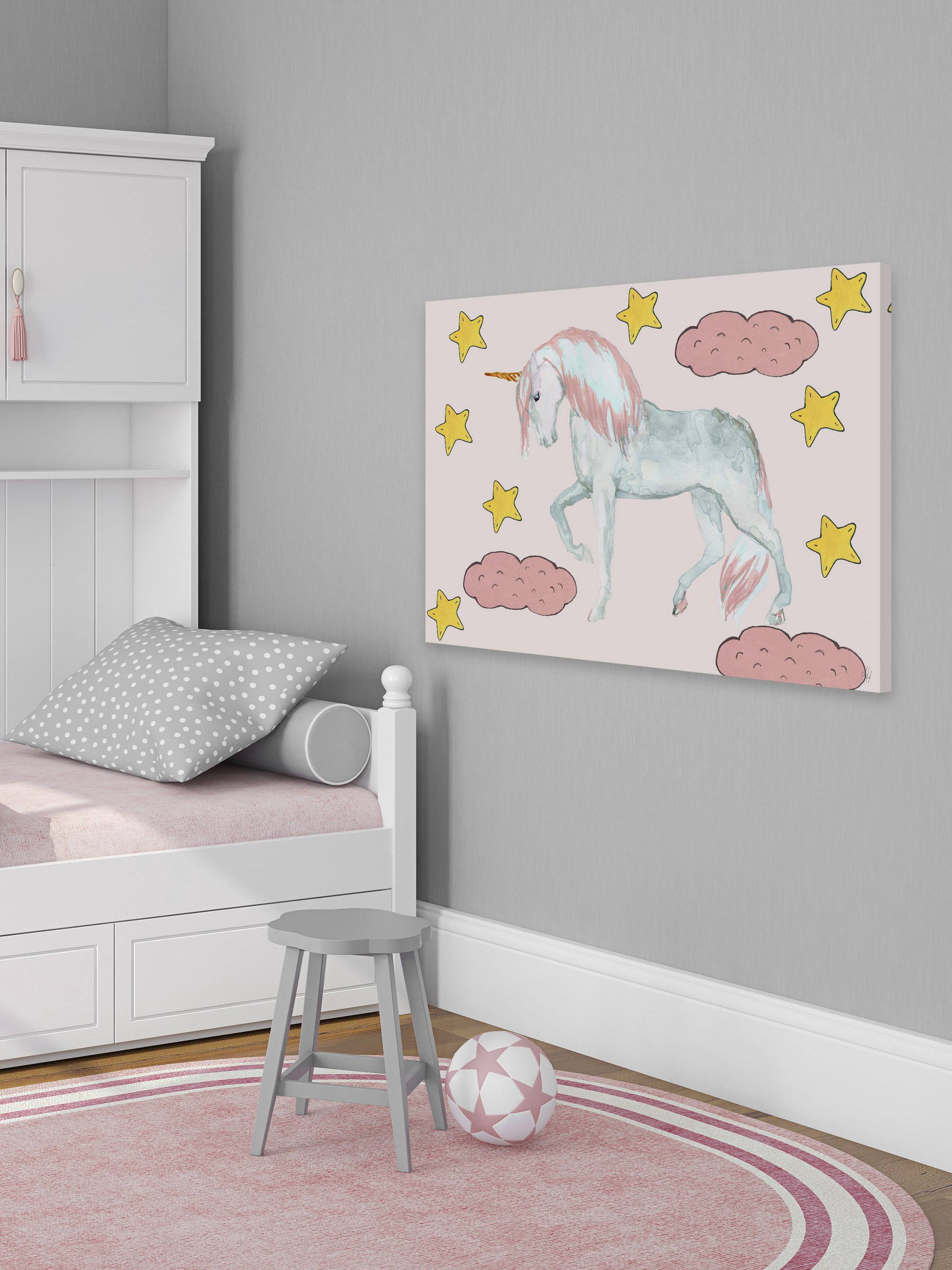 Marmont Hill Starry Night Unicorn Canvas Wall Art