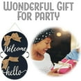 thumbnail image 4 of TX USA 12in Reversible Black Welcome Hanging Sign for Front Door Decor - Rustic Door Hangers, 4 of 8