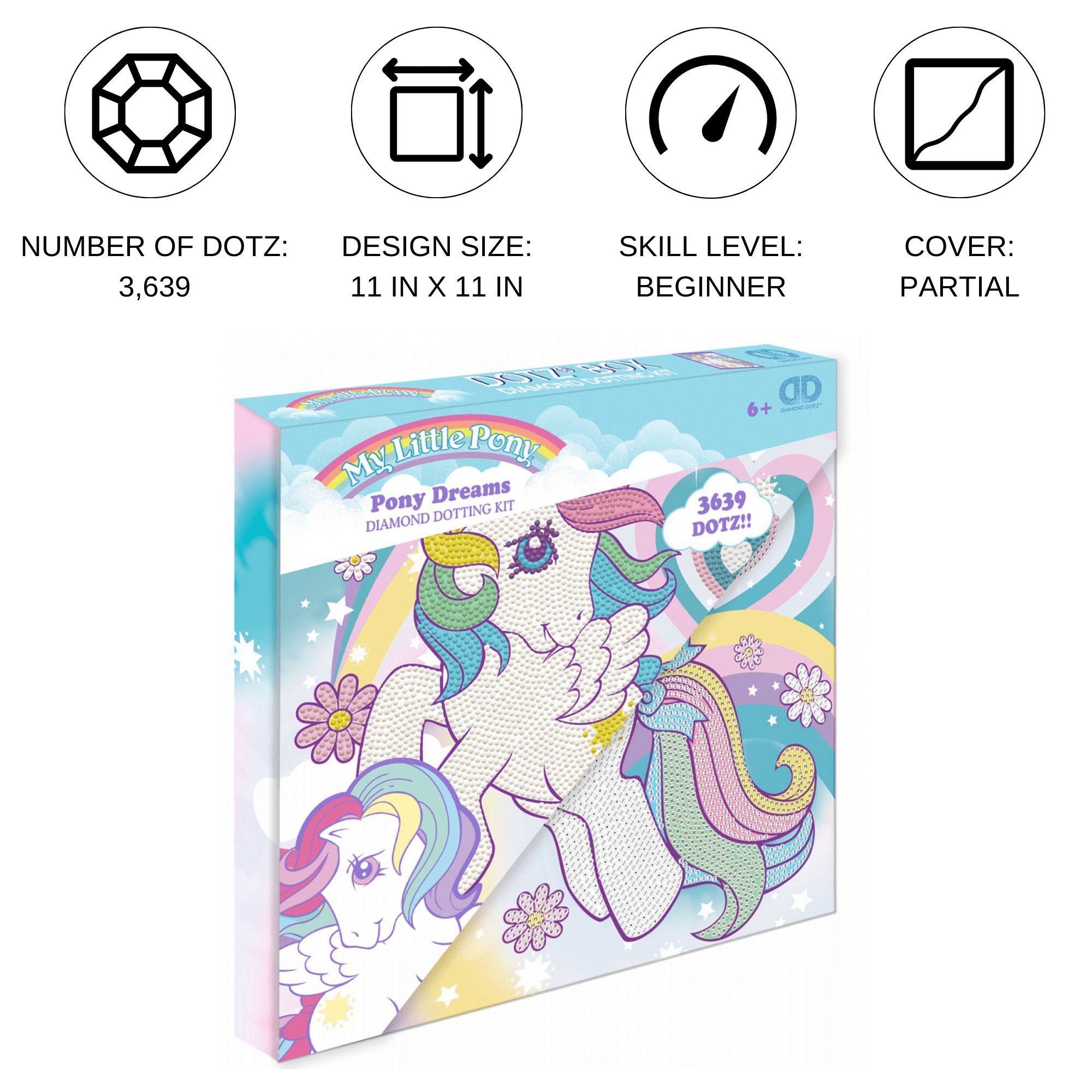Diamond Dotz Pony Dreams Diamond Painting Kits for Adults - Diamond Art Kits a Relaxing Creative Craft Kit with Dotz Gems 11x11