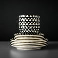 thumbnail image 4 of Thyme & Table Medallion 12-Piece Ceramic Dinnerware Set Black and White, 4 of 7