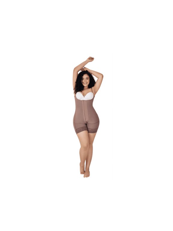 Renova High compression girdle, High Waist Tummy Control, Full Body Shaper for Women Compression Shapewear Bodysuit. Cocoa Elisse Large