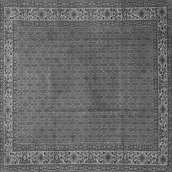 Ahgly Company Indoor Square Persian Gray Traditional Area Rugs, 8' Square