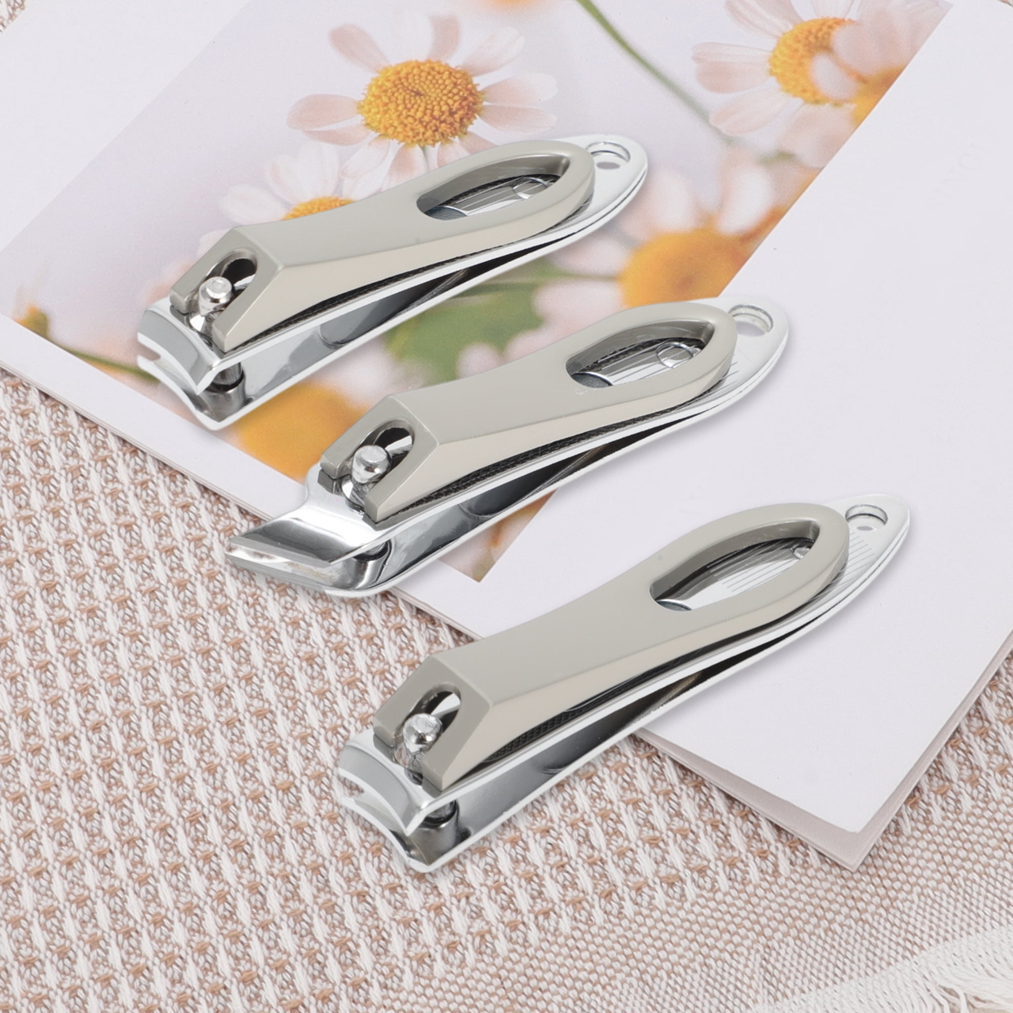 Unique Bargains 3pcs Portable Nail Clippers Set with Ergonomic Design 3.15"